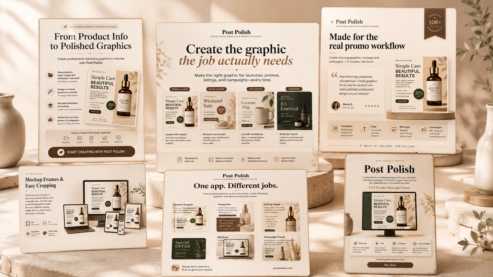 Examples of individual graphics created in Post Polish