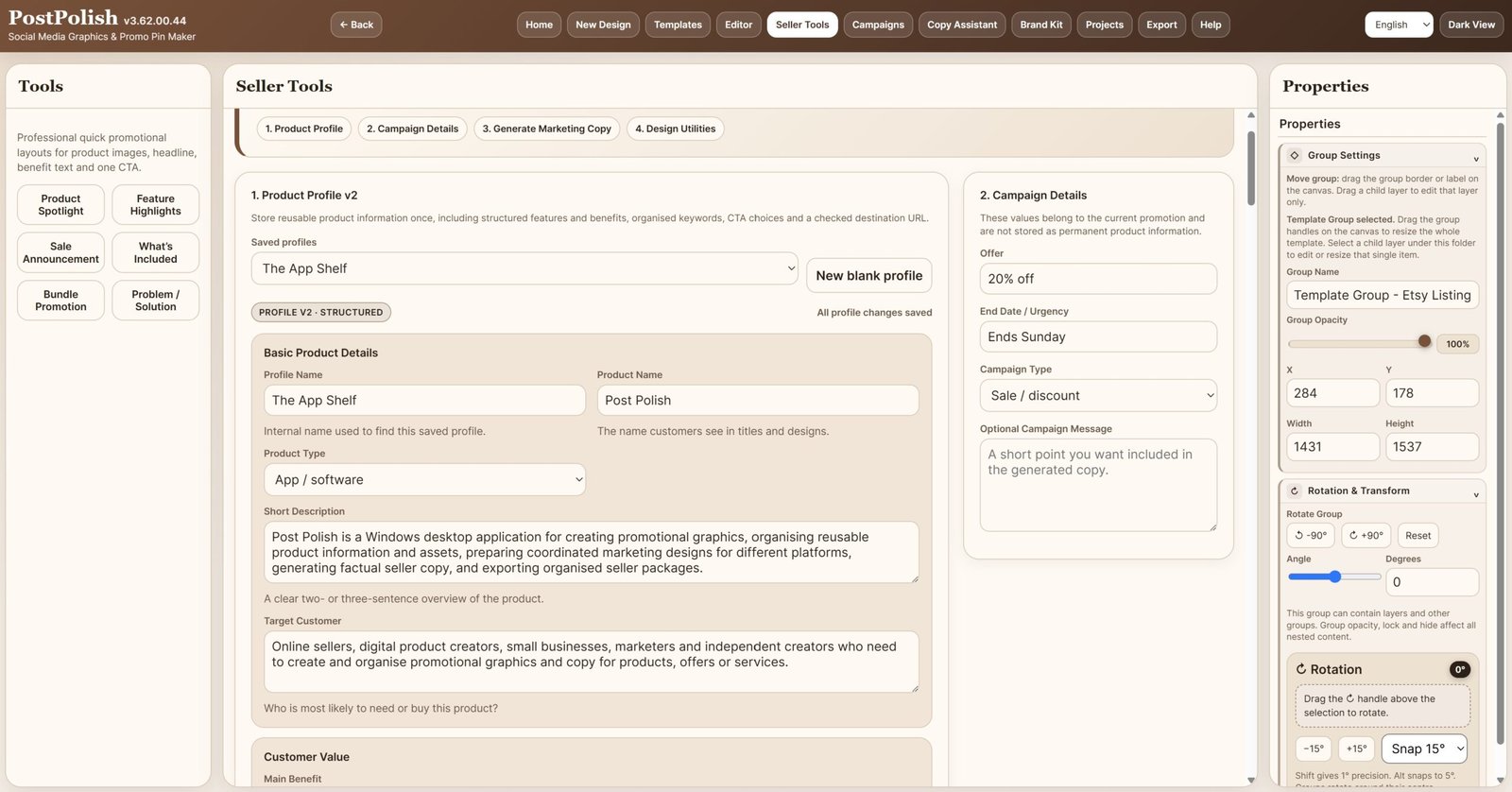 Post Polish Product Profile
